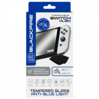 Blackfire Protector de Cristal Templado 9H Anti Luz Azul para Nintendo Switch Oled  ARDISTEL