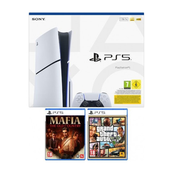 Consola PS5 Standard Chassis E + Mafia + Gta V  SONY