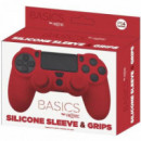 Funda Roja para Mando y Grips PS4  BLADE