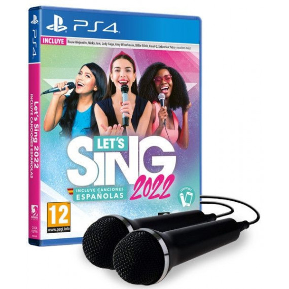 Let´s Sing 2022 + 2 Micrófonos PS4  PLAION