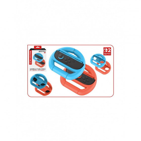 Pack 2 Volantes Racing BLACKFIRE para Mandos Joy-con 2 de Nintendo SWITCH2