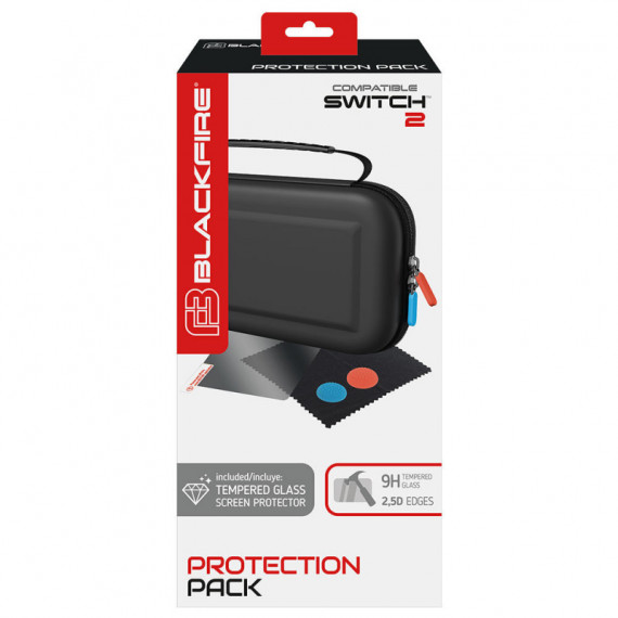 Pack Protección 5EN1 Funda + Accesorios para Nintendo SWITCH2  BLACKFIRE