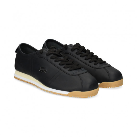 Coco Plata Deportivo Piel Negro  LACOSTE