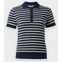 TOMMY HILFIGER - Co Cable Fine Gg Polo S/s Swt - 0BB - F|WW0WW41474/0BB