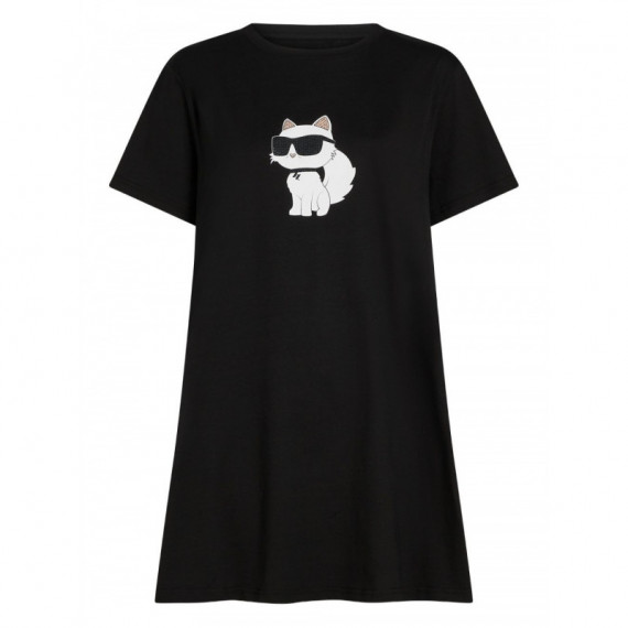 KARL LAGERFELD - Ikon Rhinestone Pj Dress - 999 - B1W45003/999