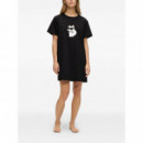 KARL LAGERFELD - Ikon Rhinestone Pj Dress - 999 - B1W45003/999