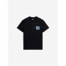 Camiseta Tommy Reg Dna Flag Play Negro  TOMMY JEANS