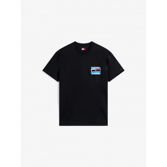 Camiseta Tommy Reg Dna Flag Play Negro  TOMMY JEANS