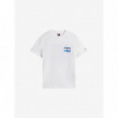 Camiseta Tommy Reg Dna Flag Play Blanco  TOMMY JEANS