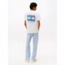 Camiseta Tommy Reg Dna Flag Play Blanco  TOMMY JEANS