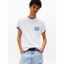 Camiseta Tommy Reg Dna Flag Play Blanco  TOMMY JEANS