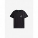 Camiseta Tommy Reg Sign City Negro  TOMMY JEANS