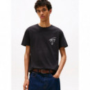 Camiseta Tommy Reg Sign City Negro  TOMMY JEANS