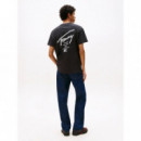 Camiseta Tommy Reg Sign City Negro  TOMMY JEANS
