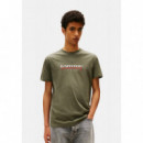 Camiseta Tommy Reg Dna Tee Extkhaki  TOMMY JEANS