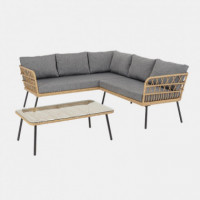 Conjunto de Exterior Palm – Carbon Light y Ratán Natural Urban Outdoor®  URBAN OUTDOOR