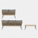 Conjunto de Exterior Palm – Carbon Light y Ratán Natural Urban Outdoor®  URBAN OUTDOOR