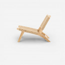 Sillón Lounge de Exterior Daura en Madera Teca Natural y Cuerda Beige Essentials®  ESSENTIALS