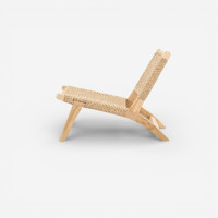 Sillón Lounge de Exterior Daura en Madera Teca Natural y Cuerda Beige Essentials®  ESSENTIALS