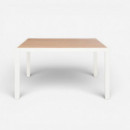 Mesa de Comedor Exterior Art 136 × 136 Cm – Aluminio Cloud White Terraza Collection®  TERRAZZA COLLECTION