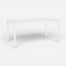 Mesa de Comedor Exterior Eubea 160 × 90 Cm – Aluminio Cloud White Terraza Collection®  TERRAZZA COLLECTION