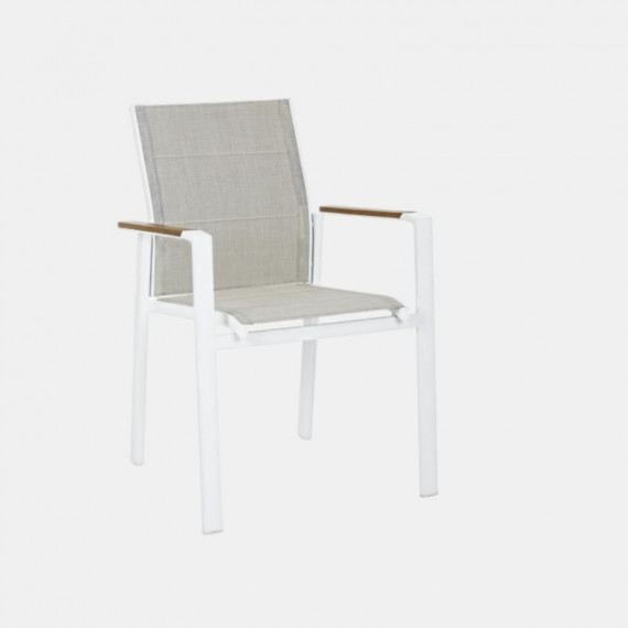 Silla de Comedor Exterior Art – Aluminio Cloud White Terraza Collection®  TERRAZZA COLLECTION