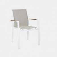 Silla de Comedor Exterior Art – Aluminio Cloud White Terraza Collection®  TERRAZZA COLLECTION