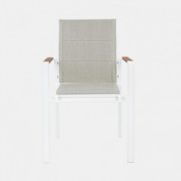 Silla de Comedor Exterior Art – Aluminio Cloud White Terraza Collection®  TERRAZZA COLLECTION