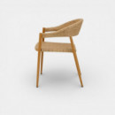 Silla de Comedor Exterior Mao – Aluminio Efecto Madera / Natural Essentials®  ESSENTIALS