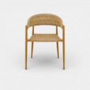 Silla de Comedor Exterior Mao – Aluminio Efecto Madera / Natural Essentials®  ESSENTIALS