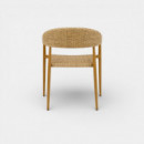 Silla de Comedor Exterior Mao – Aluminio Efecto Madera / Natural Essentials®  ESSENTIALS