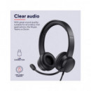 TRUST Auricular de Casco con Microfono para Pc HS-200 con Cable USB 1.8MTRS Negro