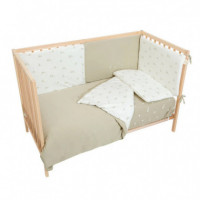 Funda Nórdica+ Protector+ Funda Almohada Cuna Bunny Bimbidreams  BIMBI DREAMS