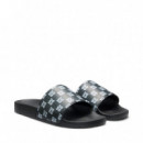 Chanclas con Logo Apilado en el Empeine  HUGO BOSS