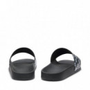 Chanclas con Logo Apilado en el Empeine  HUGO BOSS