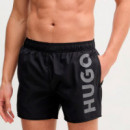 Bañador tipo shorts con logo estampado vertical