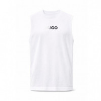 Camiseta sin Mangas de Punto de Algodón con Logo Estampado  HUGO BOSS