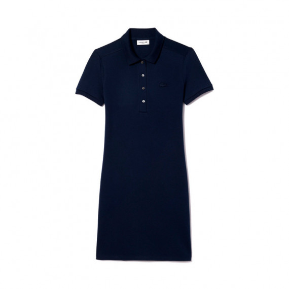 Vestido Polo de Corte Ajustado de Minipiqué Elástico  LACOSTE