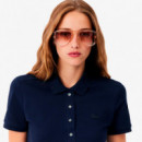 Vestido Polo de Corte Ajustado de Minipiqué Elástico  LACOSTE