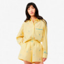 Camisa Oversized con Motivos de Jacquard  LACOSTE