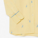 Camisa Oversized con Motivos de Jacquard  LACOSTE