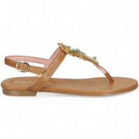 Esclava Pedreria Piel Cuero  PRETTY BALLERINAS