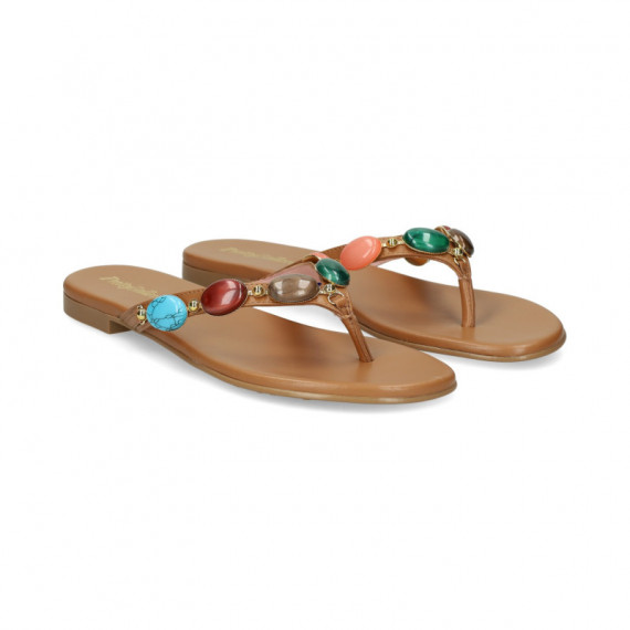 Esclava Pedreria Piel Cuero  PRETTY BALLERINAS