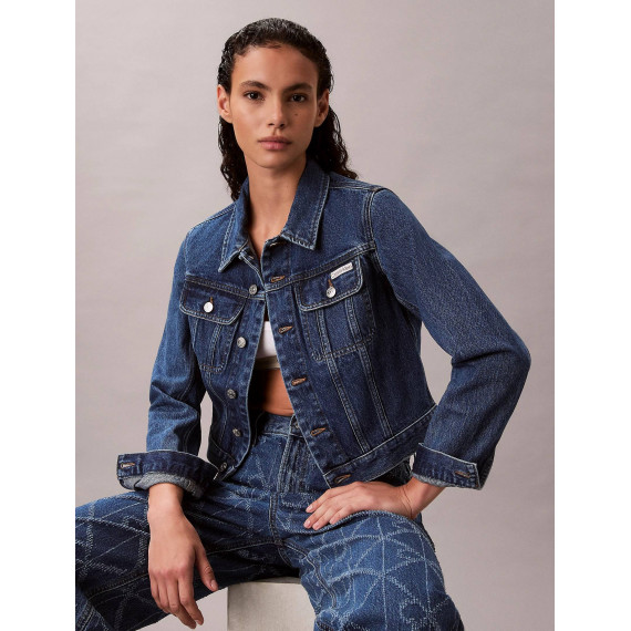 Cropped 90S Denim Jacket Indigo Indigo P  CALVIN KLEIN