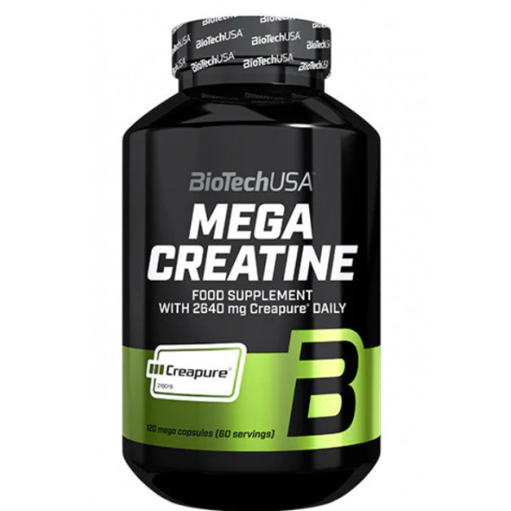 Mega Creatine Creapure Biotechusa - 120 Caps  BIOTECH USA