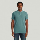 G-STAR RAW DENIM Polos Polo G-star Dunda Overdyed Mineral Blue