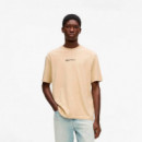 Camiseta con Logotipo con Efecto Marco de Corte Regular  KARL LAGERFELD JEANS