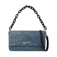 Bolso con Asa Superior de Cadena y de Tejido Vaquero  KARL LAGERFELD JEANS