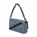 Bolso con Asa Superior de Cadena y de Tejido Vaquero  KARL LAGERFELD JEANS