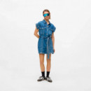 Vestido Vaquero de Manga Corta con Cinturón  KARL LAGERFELD JEANS